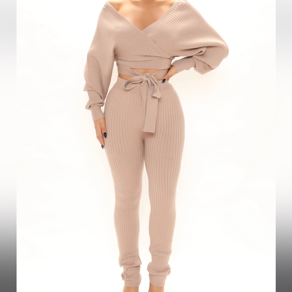 2 piece leggings cardigan sweater set